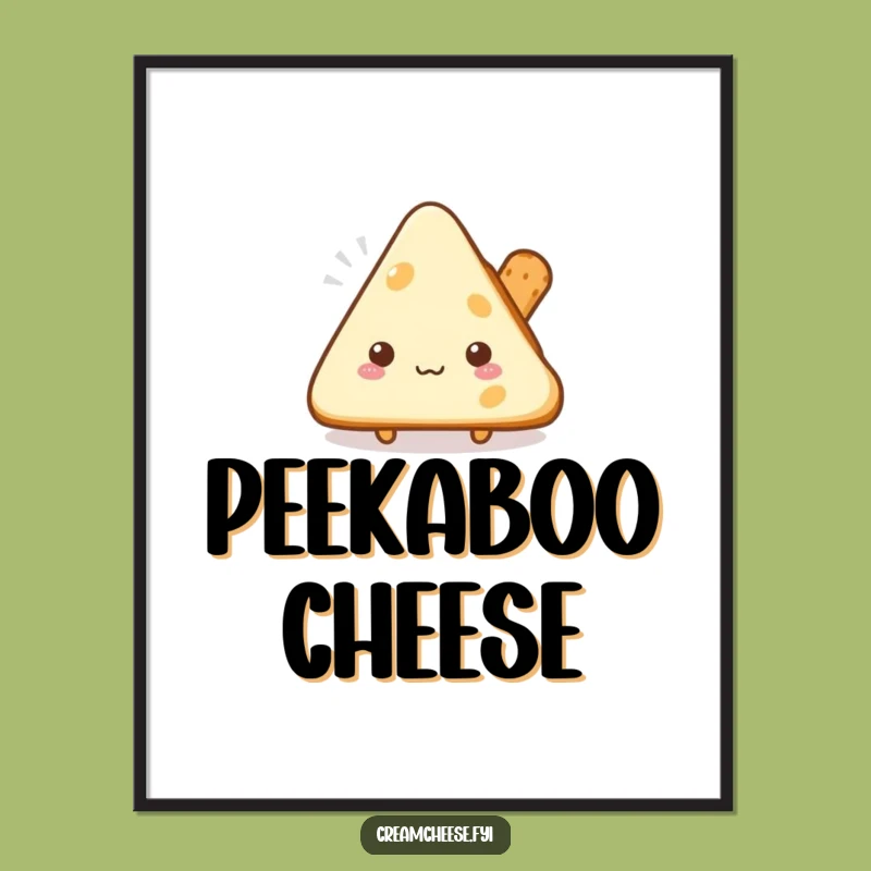 Funny Shy Cream Cheese Poster: Adorable Awkwardness for Your Walls