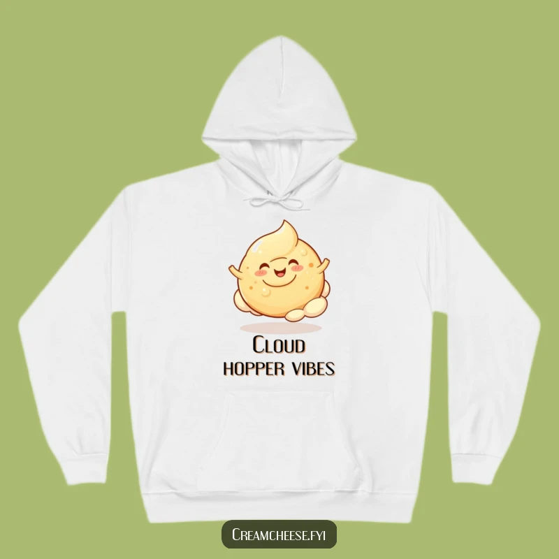 Funny Cream Cheese Blob Hoodie - Cozy & Cheerful Bagel Bounce Wear, Gift