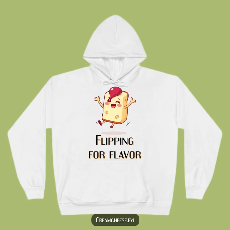 Cozy Funny Cream Cheese Cartwheel Hoodie: Warm & Playful