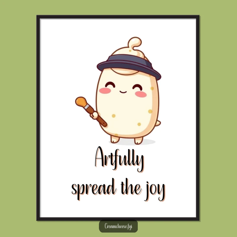 Artistic Cream Cheese Character Art: Free Printable Downloadable Decor!
