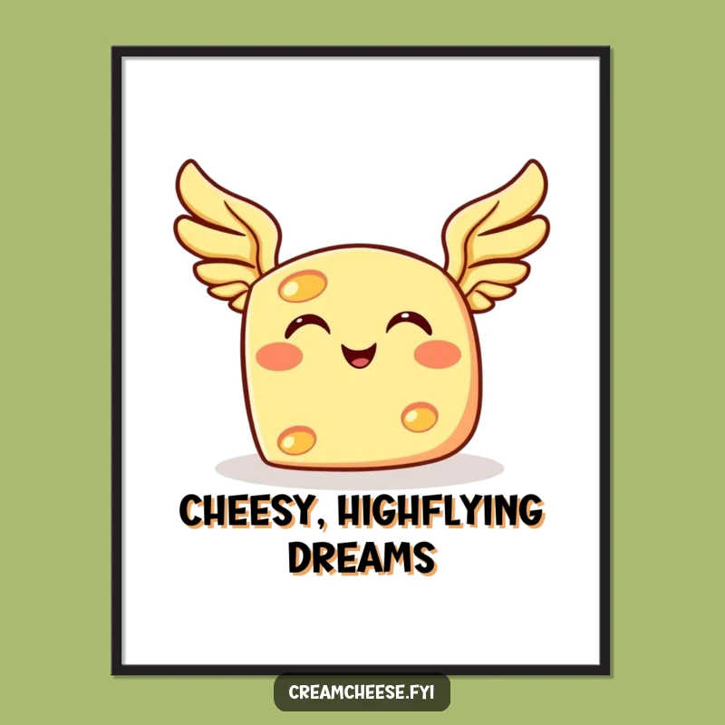 Funny Free Printable Wall Art: Flying Cheese, Celestial Downloadable Decor