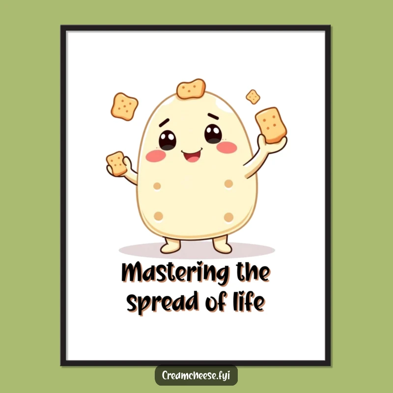 Funny Free Printable Wall Art Cream Cheese Juggler Hilarious Downloadable Art