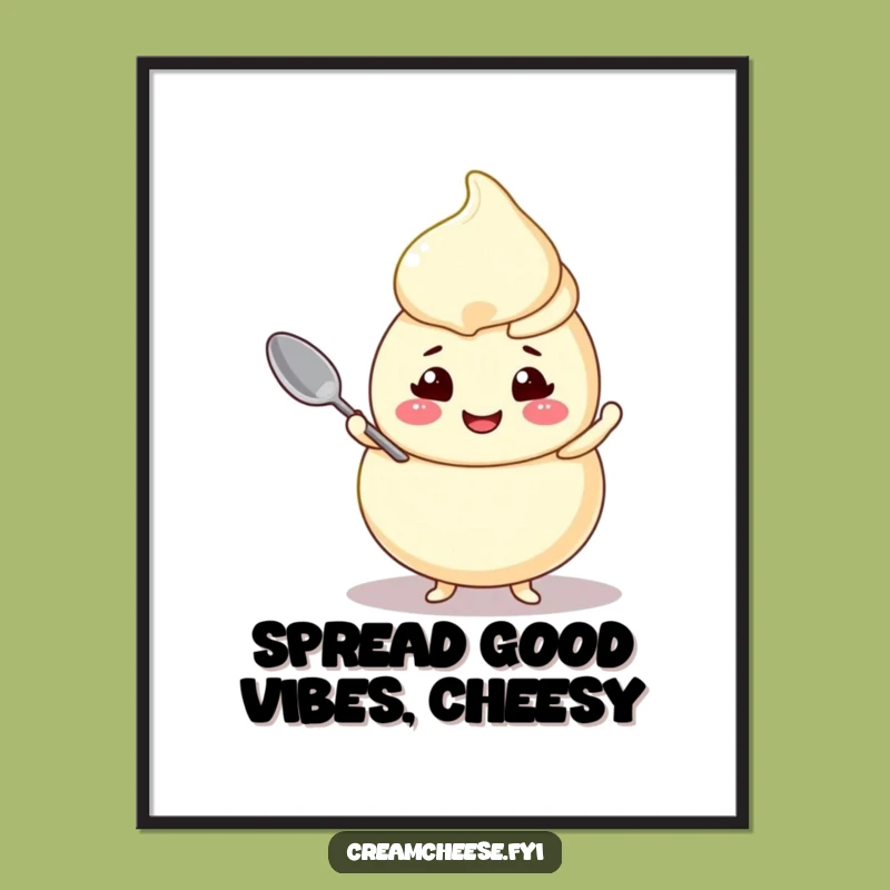 Funny Cream Cheese Swirl Art: Free Printable Downloadable Wall Decor!