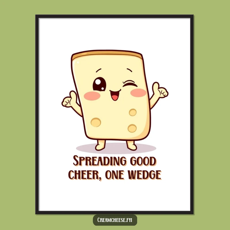 Free Printable Funny Cream Cheese Wall Art - Triumphant Wedge Decor Downloadable
