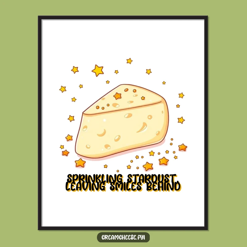 Free Printable Wall Art: Funny Cream Cheese Stars, Whimsical Decor Downloadable