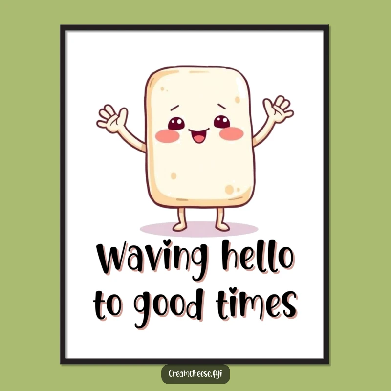 Funny Free Printable Wall Art: Dancing Cream Cheese Vibes