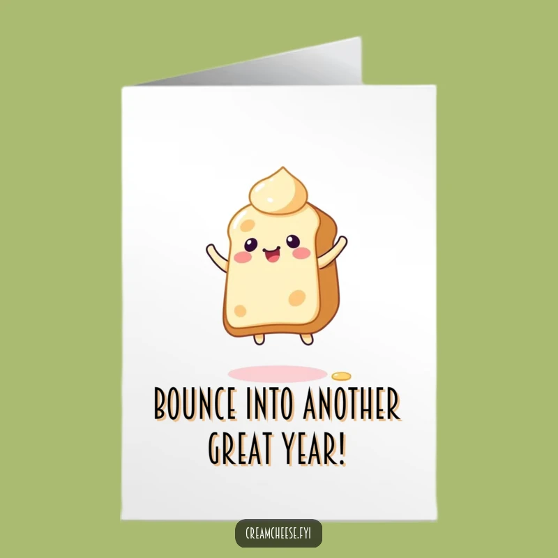 Free Printable Birthday Card: Bouncing Cream Cheese, Wild Downloadable Gift