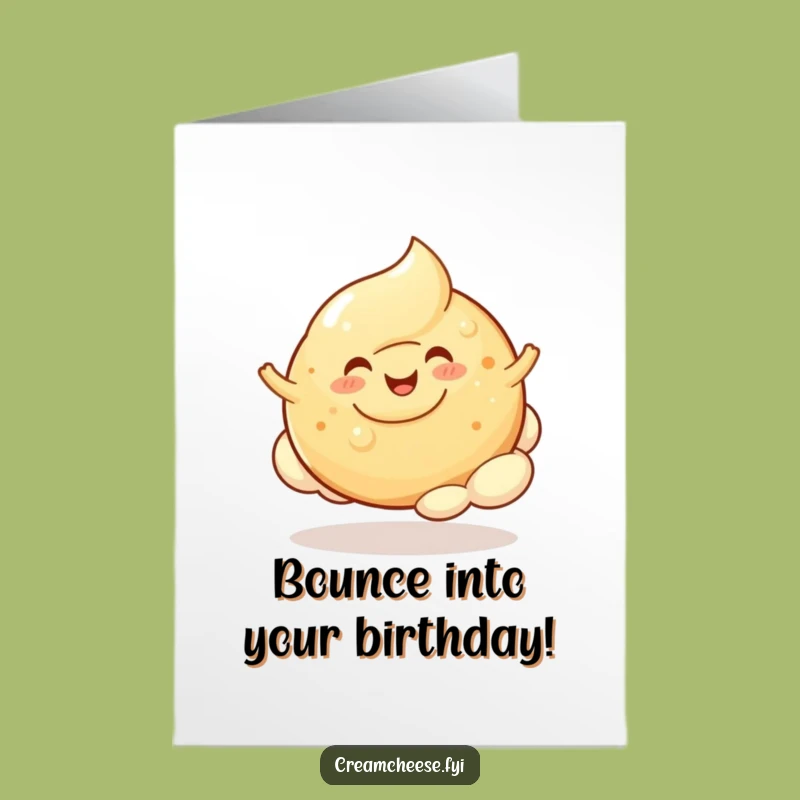 Free Printable Birthday Card: Bouncy Cream Cheese Cloud, Hilarious Downloadable Gift