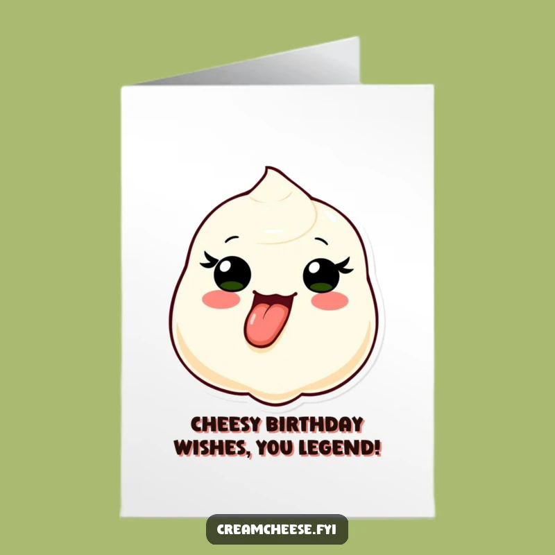 Free Printable Birthday Card: Cheeky Cream Cheese, Funny Downloadable Greeting!