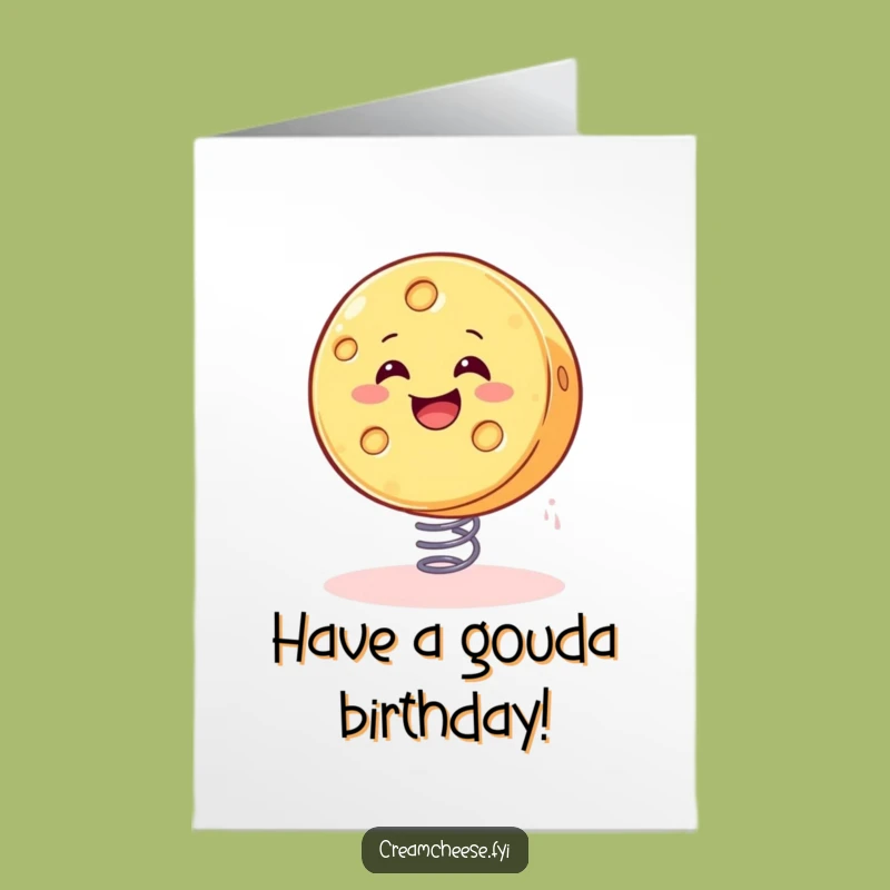 Free Printable Birthday Card: Cheesy Bounce Fun - Hilarious Downloadable Gift