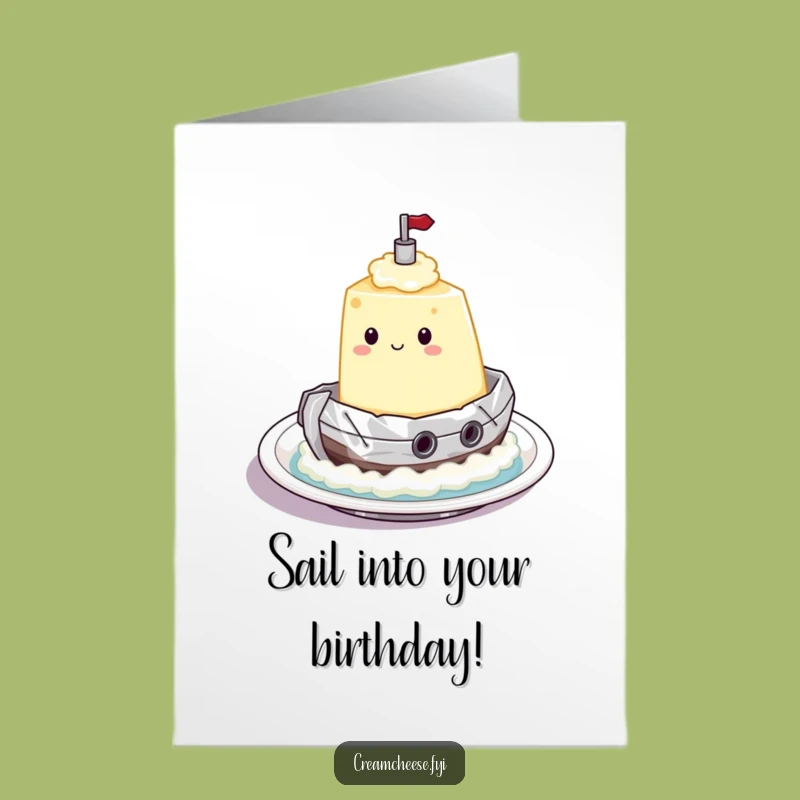 Free Printable Birthday Card: Cream Cheese Tugboat, Adventure Downloadable Gift