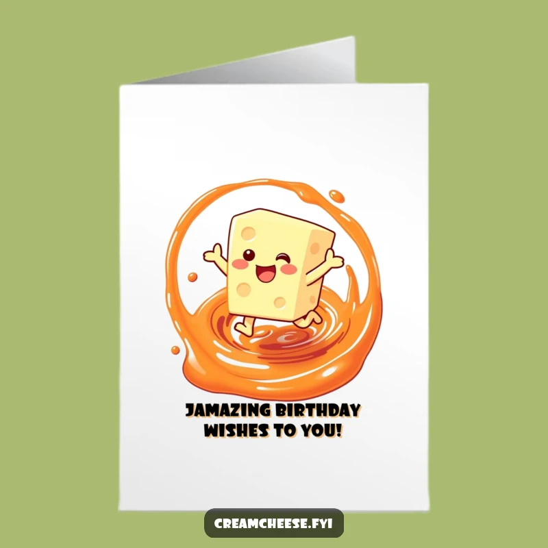 Funny Cream Cheese Jam Birthday Card Free Printable - Downloadable Fun Gift