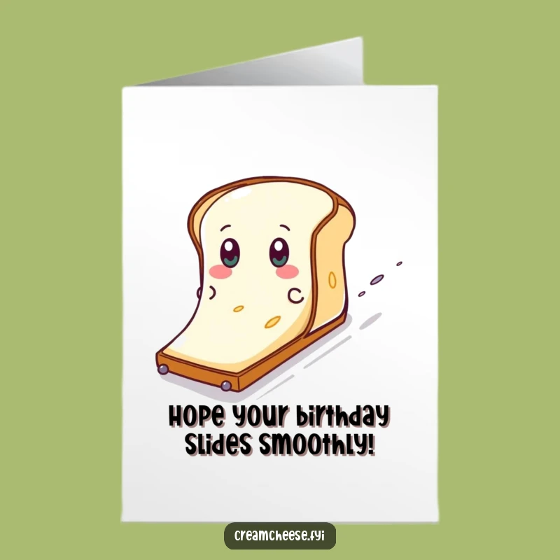 Free Printable Birthday Card: Funny Cream Cheese Slide, Hilarious Downloadable Gift
