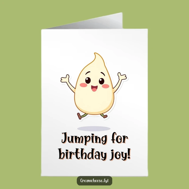 Joyful Cream Cheese Dollop Birthday Card: Free Printable Fun Gift!