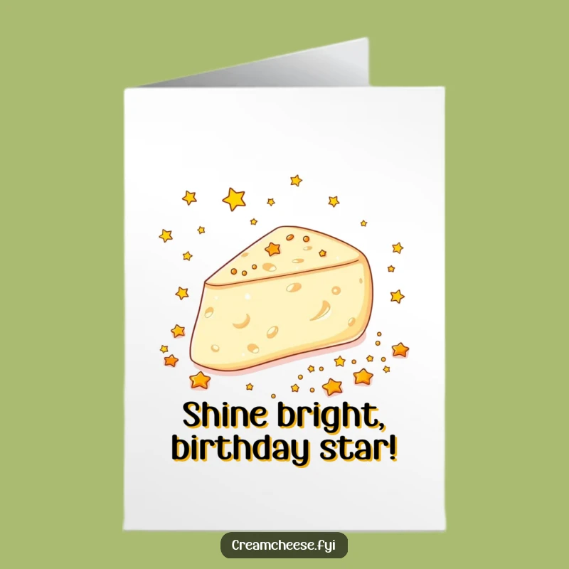 Free Printable Birthday Card: Starry Cream Cheese Sprinkle, Hilarious Downloadable Gift