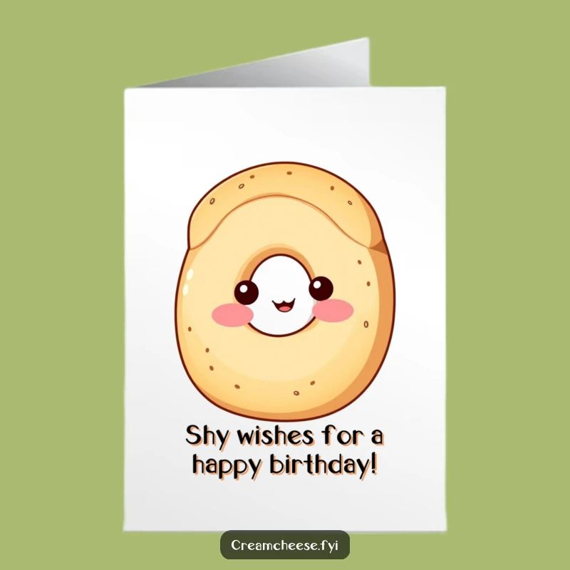 Free Printable Birthday Card: Shy Cheese & Bagel, Cute Birthday Downloadable Gift