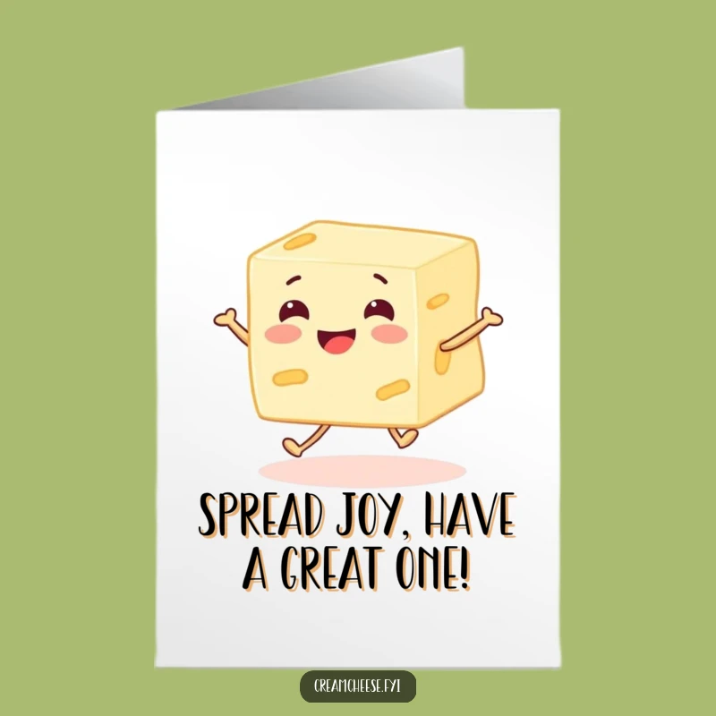 Free Printable Birthday Card: Joyful Cream Cheese Skips for a Hilarious Downloadable Gift