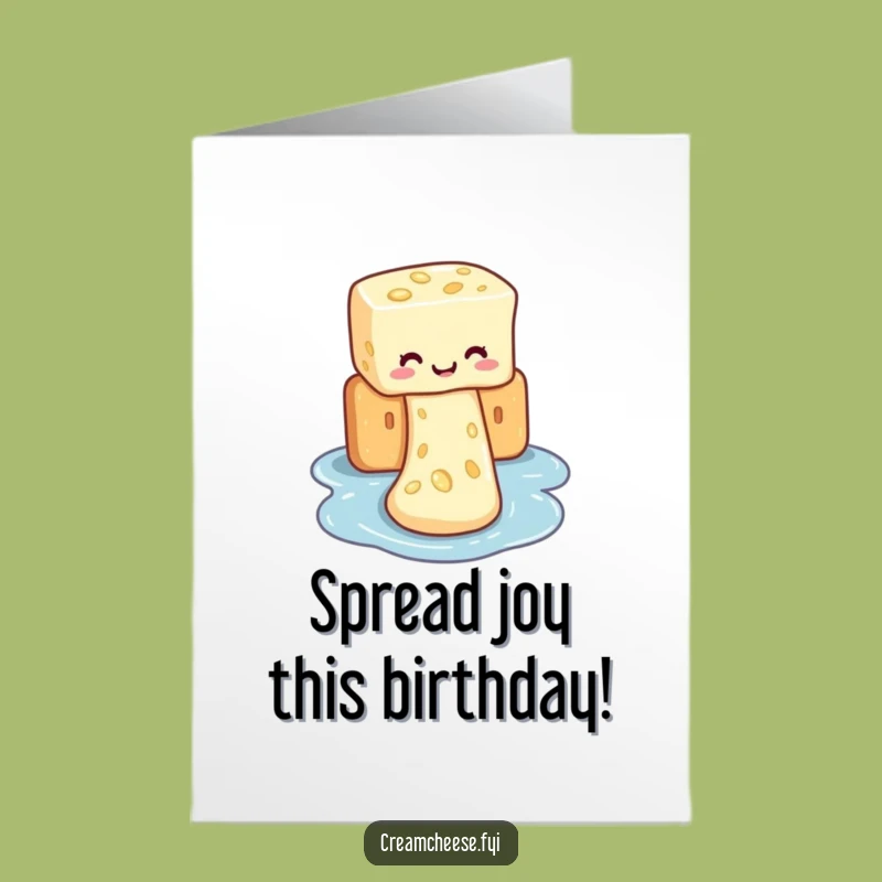 Free Printable Birthday Card Hilarious Cream Cheese Waterslide Funny Downloadable Gift