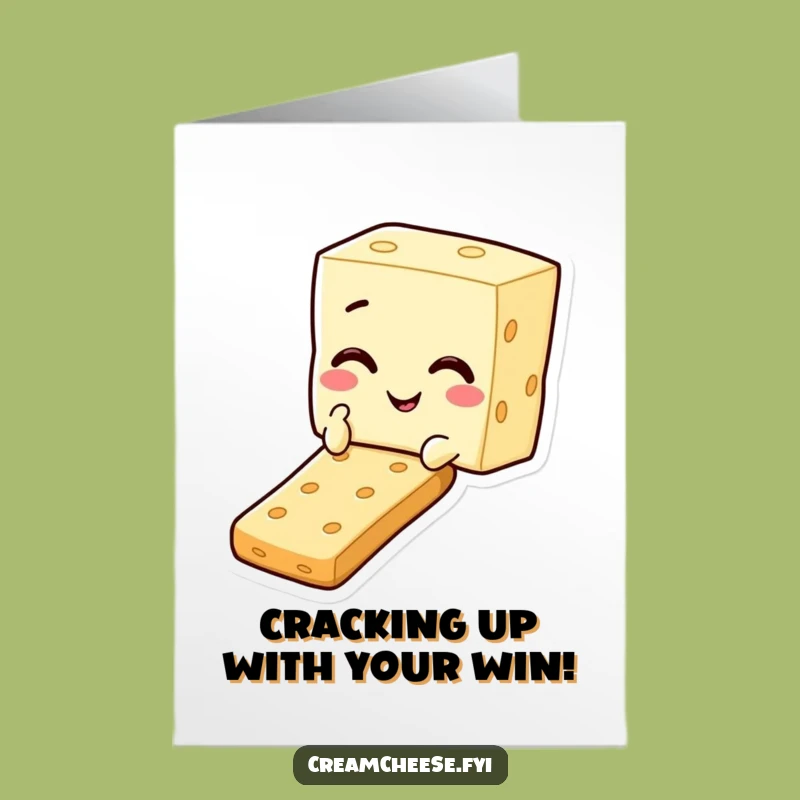 Cream Cheese Slide Congrats Card Free Printable - Smooth Success Downloadable