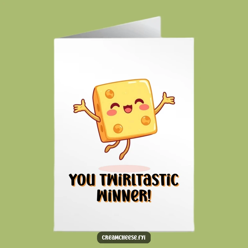 Free Printable Congrats Card: Cheesy Pirouette Success, Funny Downloadable!
