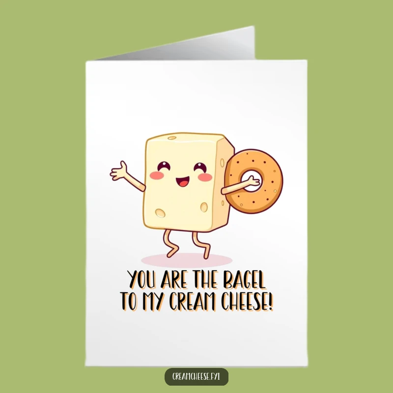 Free Printable Congrats Card: Cream Cheese & Bagel Celebrate - Humorous Downloadable DIY Gift!
