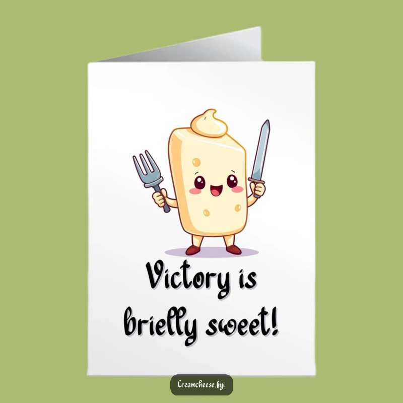 Free Printable Congrats Card: Cream Cheese Victor, Perfect DIY Downloadable Gift