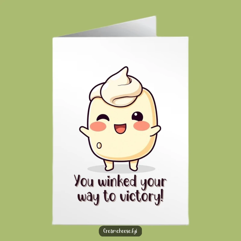 Free Printable Congrats Card: Winking Cheese, Playful Downloadable Gift