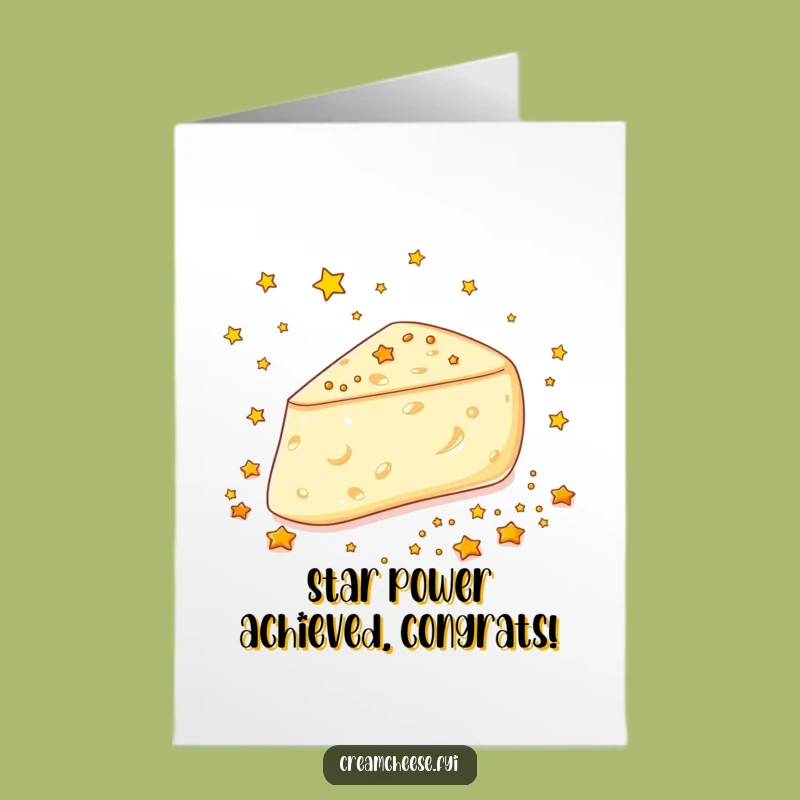 Free Printable Congrats Card: Starry Cream Cheese Success, Hilarious Downloadable