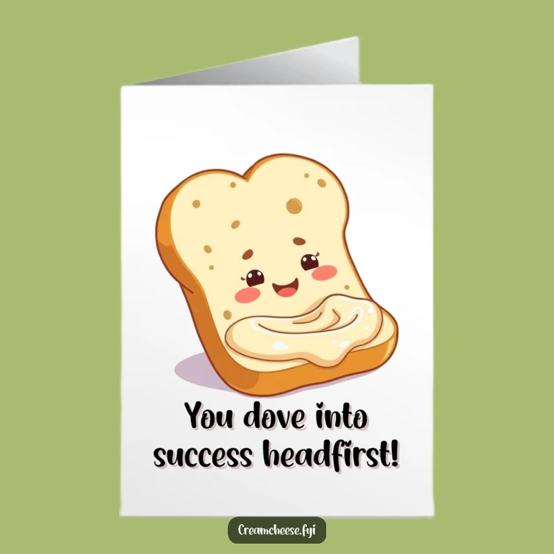 Funny Free Printable Congrats Card: Baguette & Cream Cheese Dip - Relaxing Downloadable