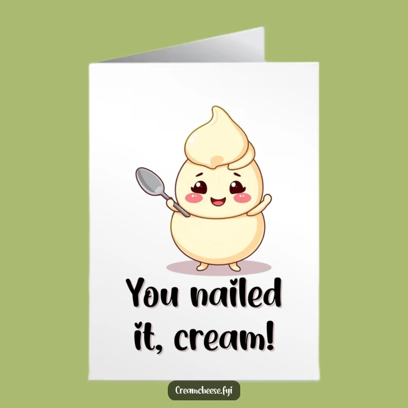 Cheesy Cream Cheese Swirl Congrats Card: Free Printable Downloadable Joy!
