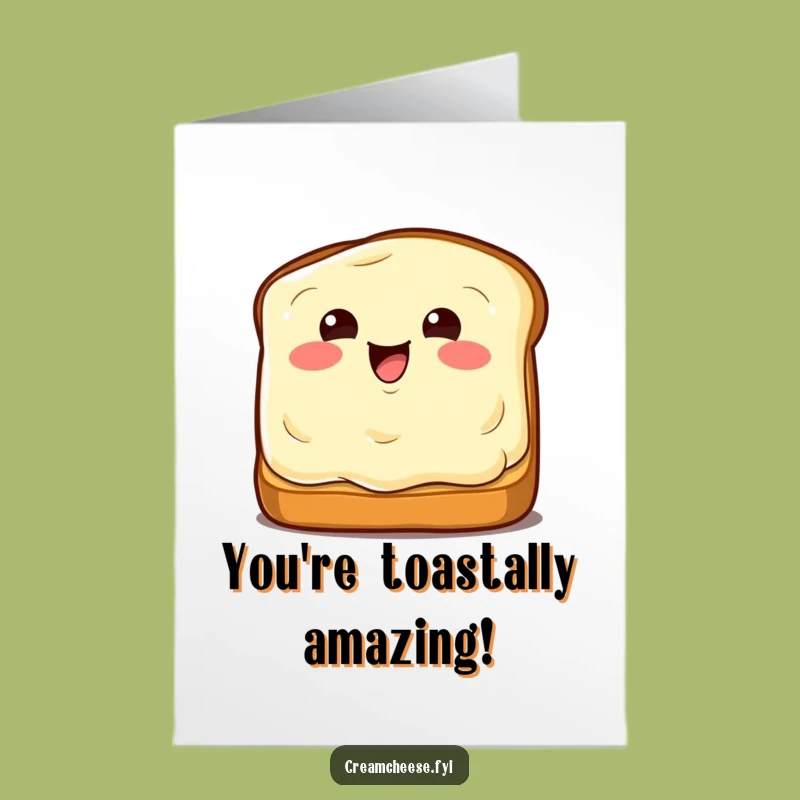 Free Printable Congrats Card: Cream Cheese Wink! Hilarious Toast Design, Downloadable Gift.