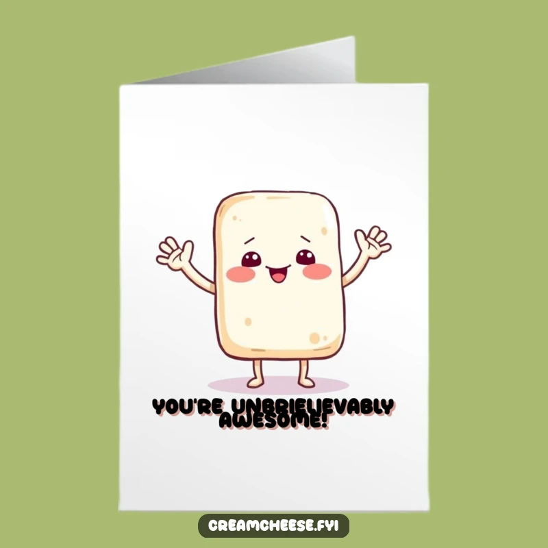 Free Printable Congratulations Card: Dancing Cream Cheese Joy