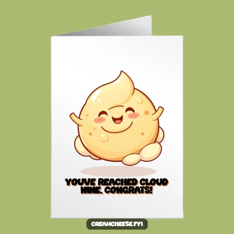 Free Printable Congrats Card: Bouncy Cream Cheese Success, Hilarious Downloadable