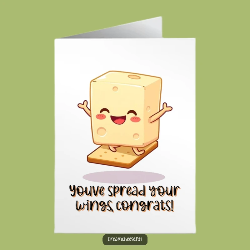 Free Printable Congrats Card: Joyful Cream Cheese Hop Celebration, Hilarious Downloadable