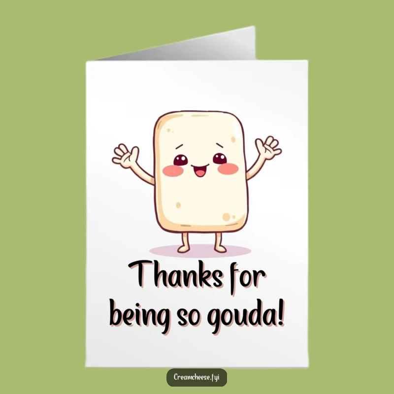 Free Printable Thank You Card: A Cheesy Dance of Thanks