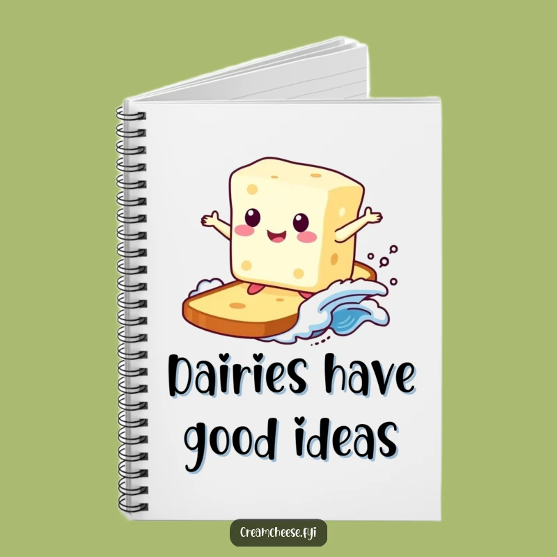 Funny Cream Cheese Surfer Notebook: Journal Toast Wave Funny Gift Idea