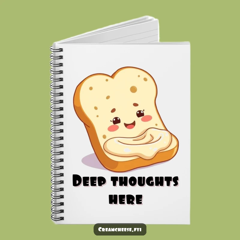 Funny Baguette Cream Cheese Notebook: Jot Down Ideas with this Hilarious Bread Journal