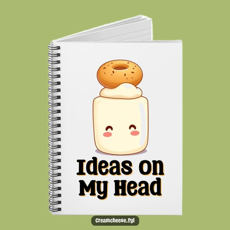 Funny Cream Cheese Bagel Balance Notebook: Take Note with Breakfast Fun