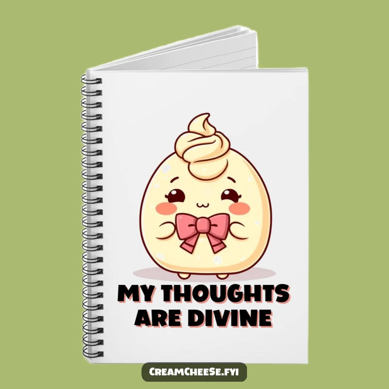 Funny Cream Cheese Bow Notebook: Jot Down Ideas with a Gracious Spread
