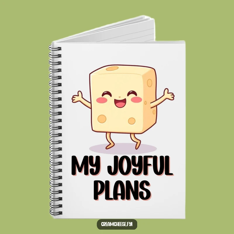 Funny Cream Cheese Dance Notebook: Jot Down Recipes with Joy