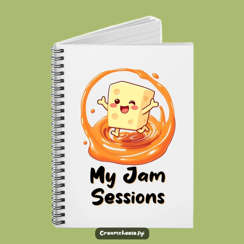 Funny Cream Cheese Jam Leap Notebook: Jot Down Joyful Ideas