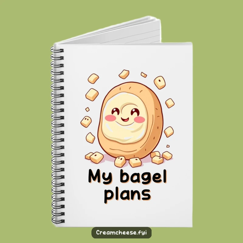 Funny Cream Cheese Juggling Bagels Notebook: Giggling Spread Journal, Perfect Gift
