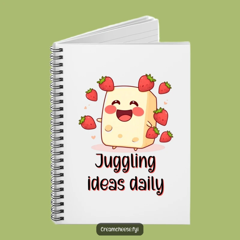 Funny Cream Cheese Strawberry Notebook: Jot Down Ideas with this Hilarious Fruit Journal