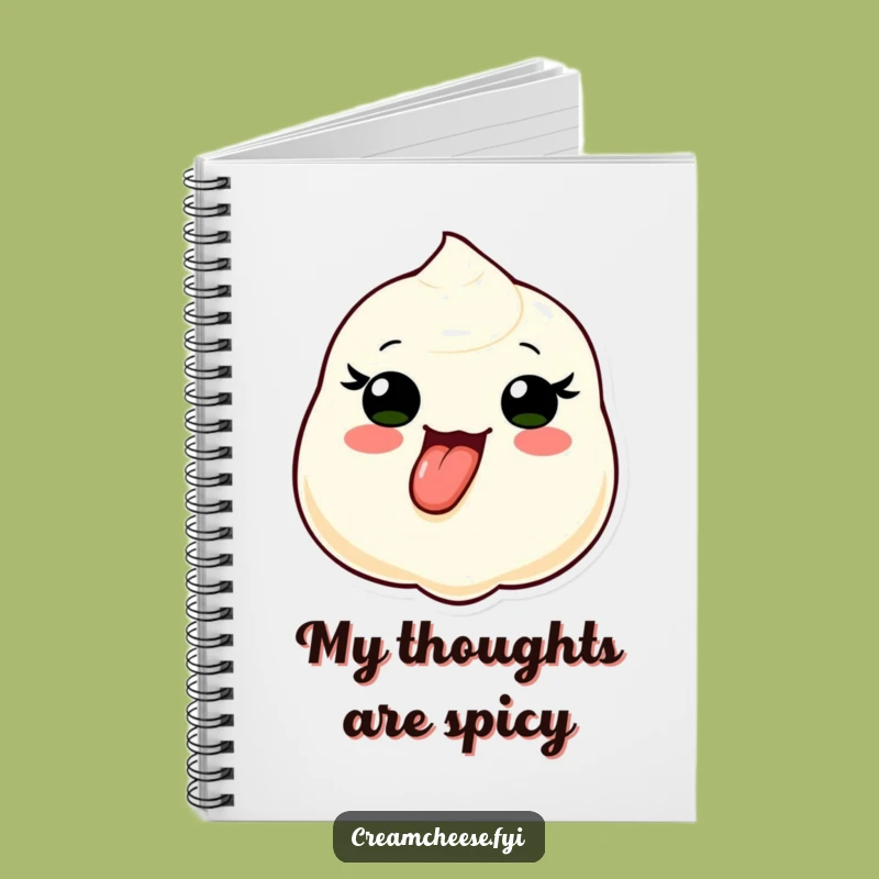 Funny Cream Cheese Tongue Out Notebook: Playful Dollop Journal Funny Gift