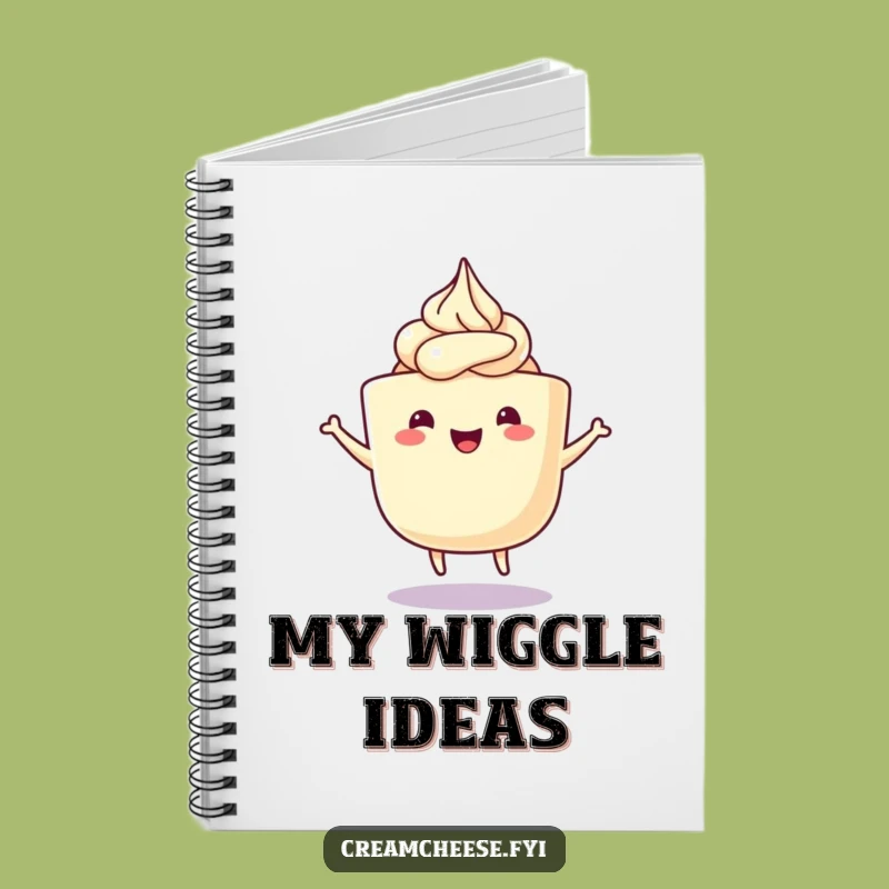 Funny Cream Cheese Wiggle Dance Notebook: Happy Tub Journal, Perfect Gift for Note-Takers