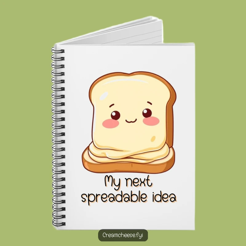 Funny Cream Cheese Wink Notebook: Jot Down Ideas with Playful Charm