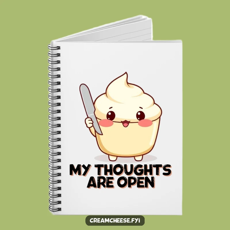Funny Surprised Cream Cheese Notebook: Jot Down Ideas with Startling Humor