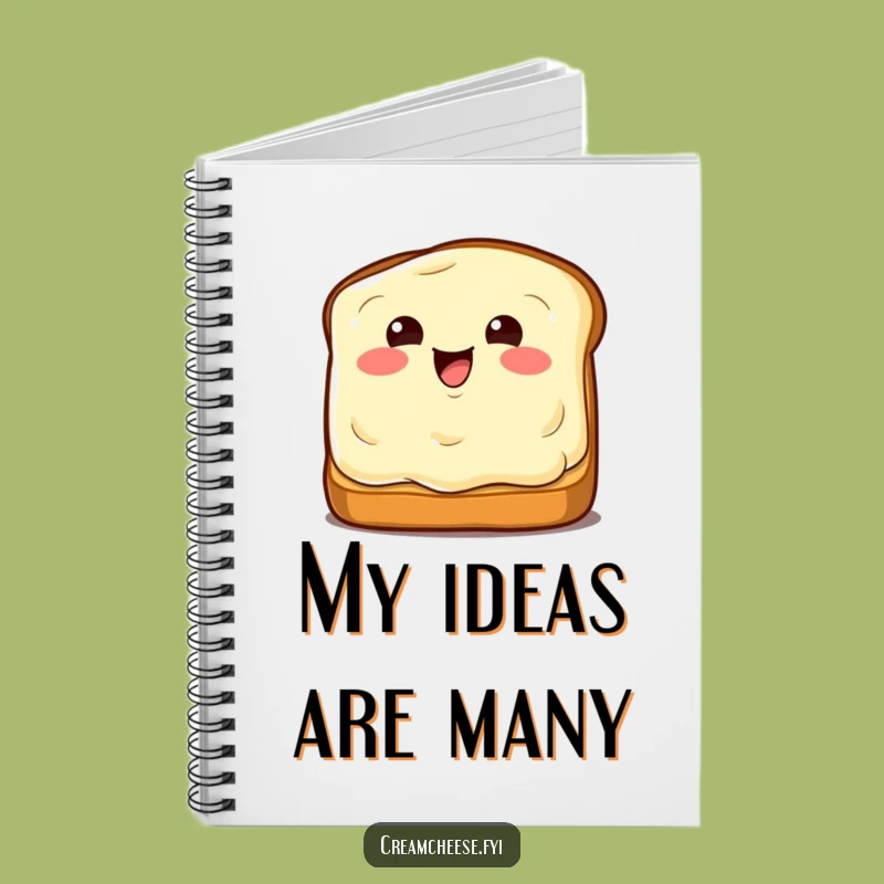 Funny Winking Cream Cheese Notebook: Jot Down Ideas with Delightful Humor