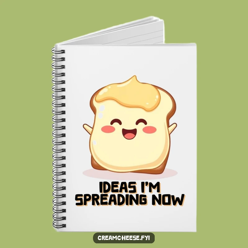Funny Cream Cheese Blob Notebook: Capture Your Joyful Thoughts