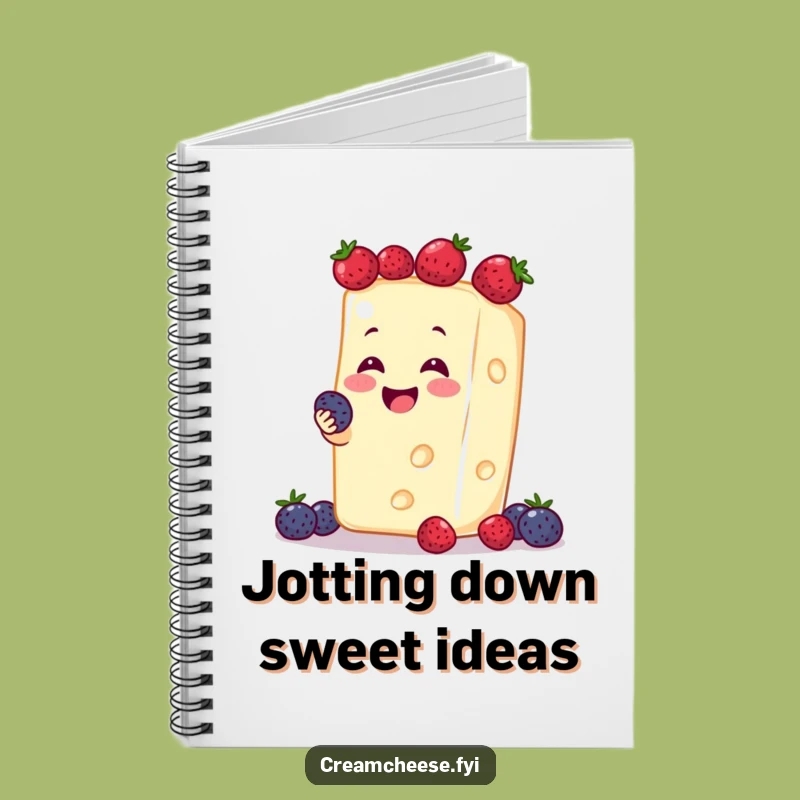 Funny Cream Cheese Berry Juggling Notebook: Jot Down Joyful Ideas!